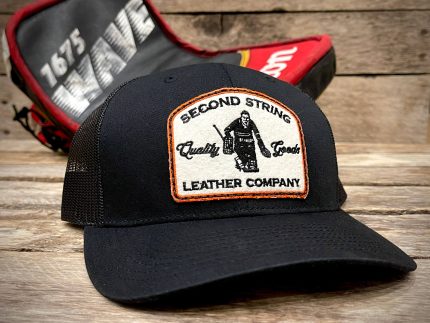 Black Trucker Hat With Black Mesh Back