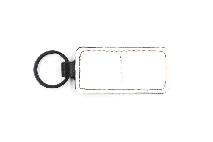 Boston White Keychain