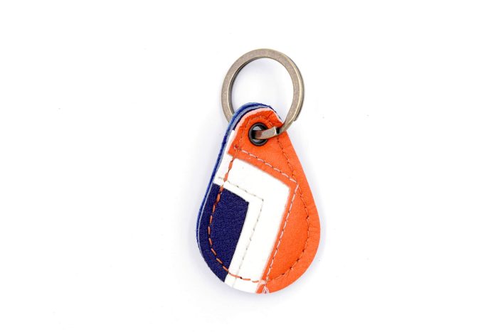 Cat Blocker Collection 1 Blue/White/Orange Keychain