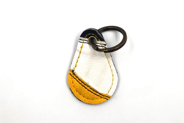 Contour Blue/White/Yellow Keychain
