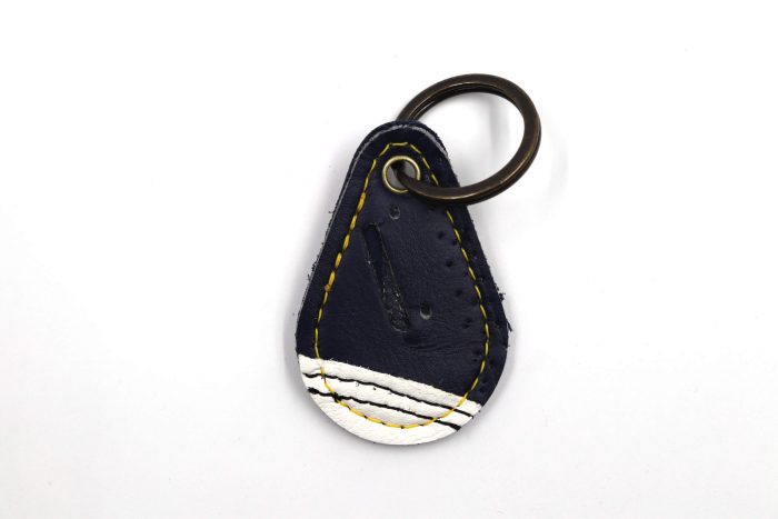 Contour Blue/White Keychain