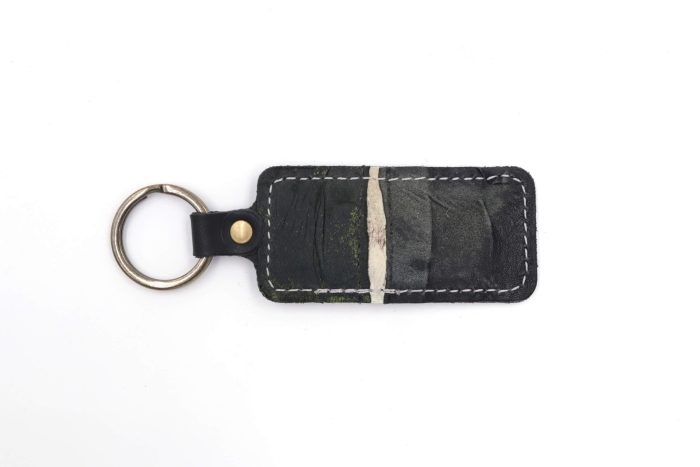 Cooper Black & Silver Black Keychain