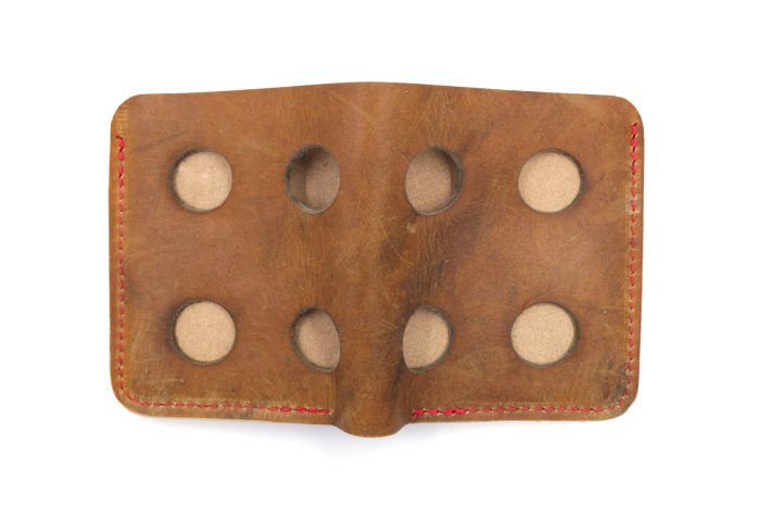 Cooper GM12 Waffle Light Brown 6 Slot Square Wallet