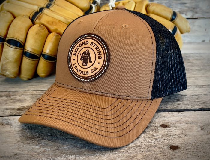 Caramel Trucker Hat With Black Mesh Back