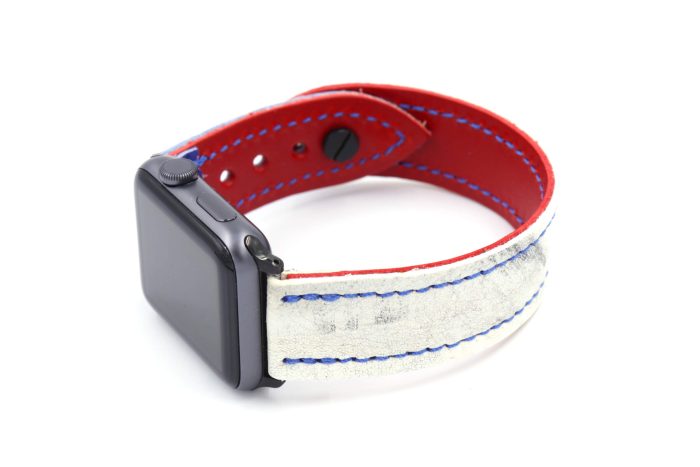 Devilish Collection White/Blue iWatch Band