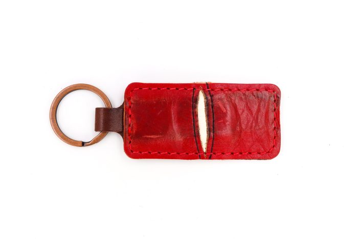 Detroit Red/White Keychain
