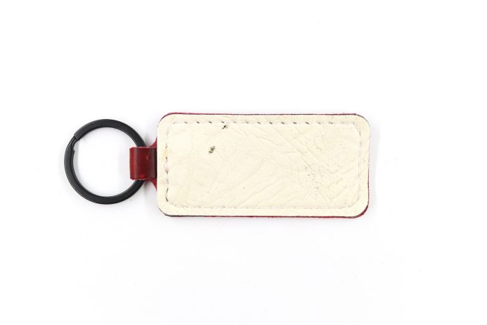 Detroit White Keychain
