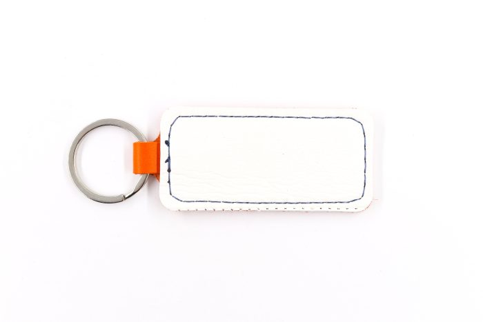 Edmonton White Keychain