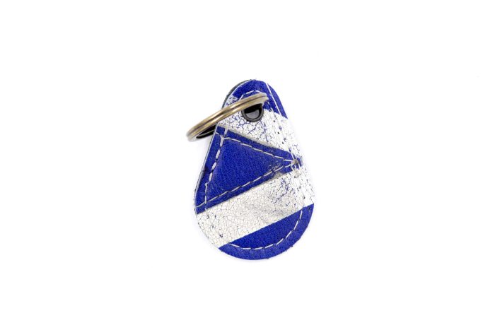 Hook Blue/White Keychain