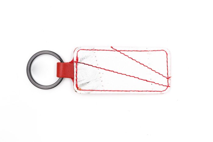 Hockeytown Blocker White Keychain
