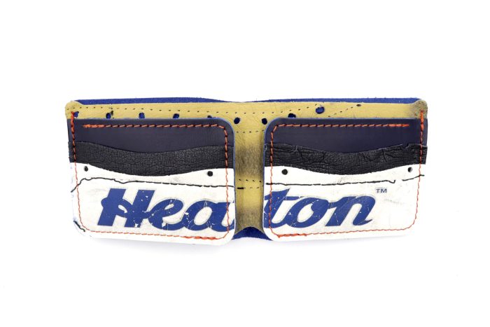 Heaton Helite IV Blue/Blk Glove 6 Slot Bi-Fold Wallet