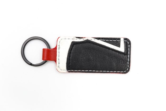 Heaton Helite Red Black/White Keychain