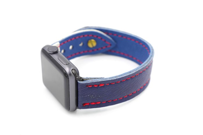 Les Habitants Collections Navy/White iWatch Band