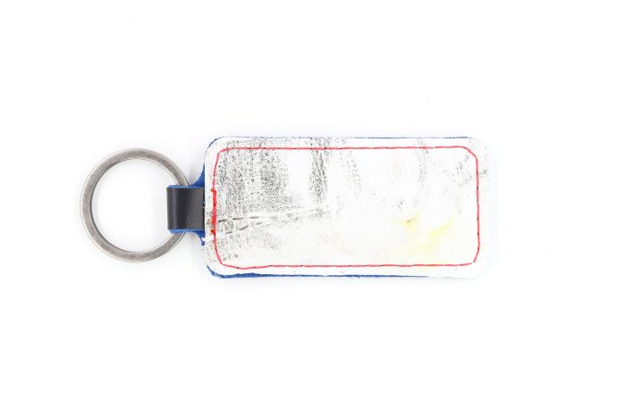 New York White Keychain