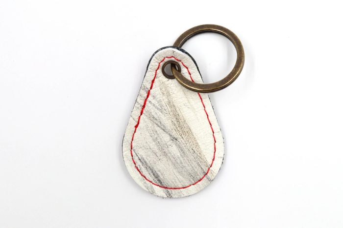 Razor Collection White Keychain