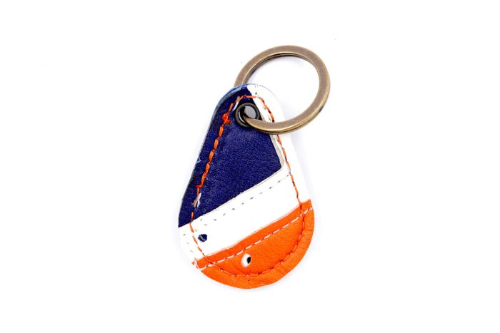 The Cat Glove Collection Blue/White/Orange Keychain