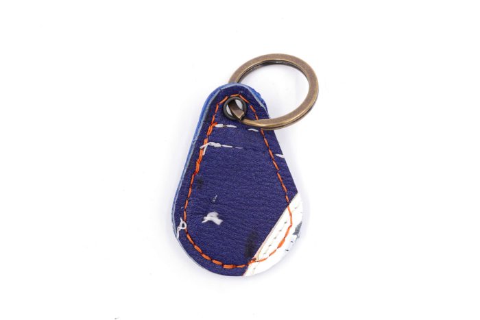 The Cat Pad Collection Navy/White Keychain