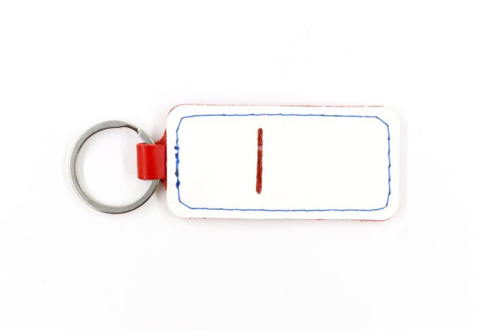 USA White Keychain