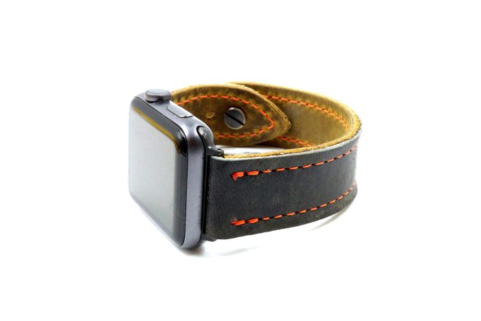 Vaughn Glove Vintage Black/Brown iWatch Band