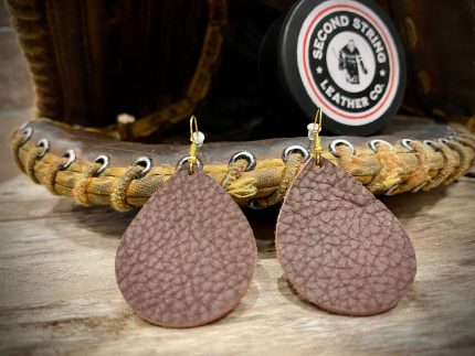 Vintage Leather 2 Drop Earrings