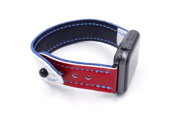 Vaughn Velocity Blocker WHITE RED iWatch Band