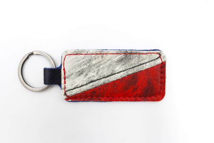 Washington Blocker Red/White Keychain