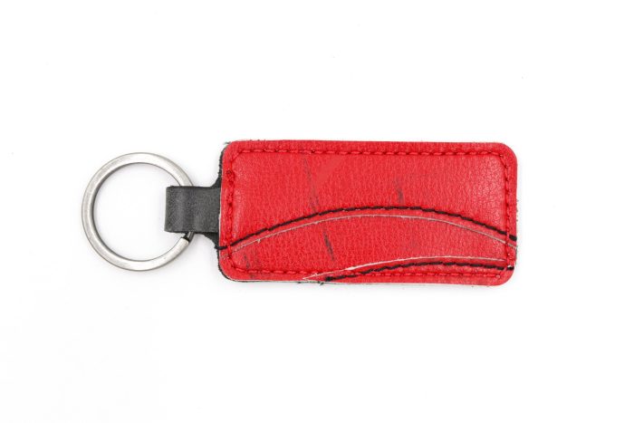 Winged Wheel Blocker Red Keychain